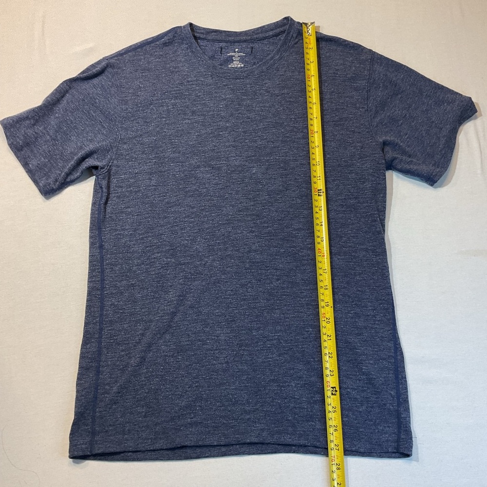 Fabletics Solid Plain Heather Blue T-Shirt Size M… - image 3